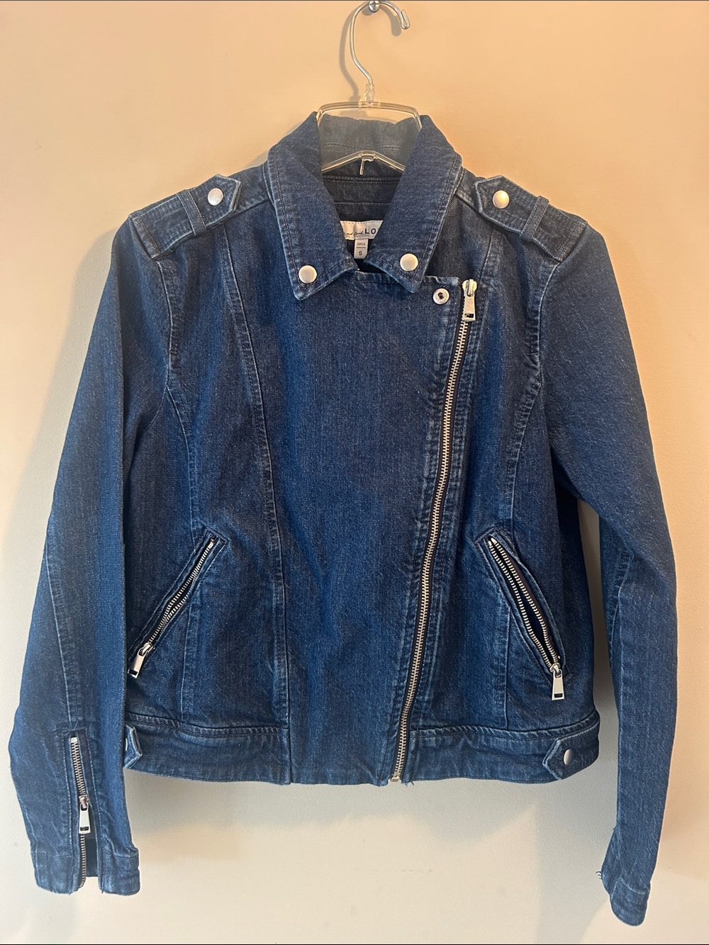 LOFT Dark Blue Denim Moto Jacket for Kids